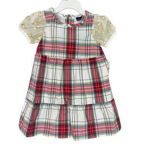 Andy & Evan Holiday Red Plaid A-Line Dress